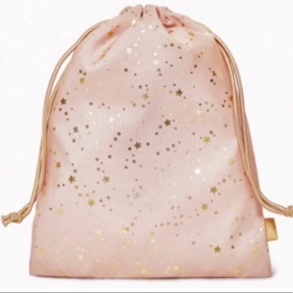 Ipsy ‘Time To Shine’ Sparkly Metallic Blush Pink Cosmetics Glam Bag Pouch